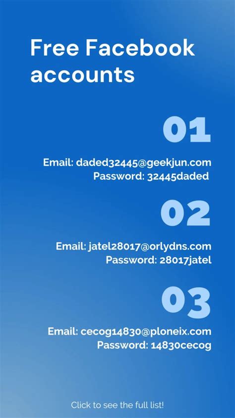 free facebook accounts 2021.